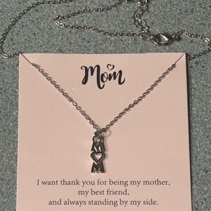 Mom Silver Sentimental Pendant Necklace